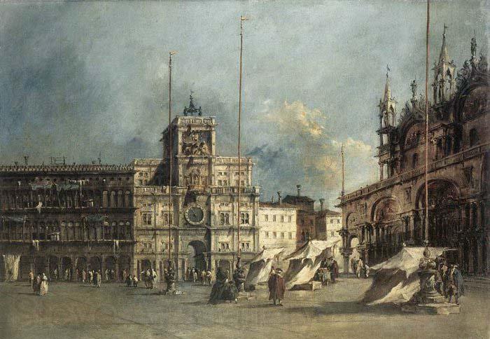 GUARDI, Francesco The Torre del'Orologio France oil painting art